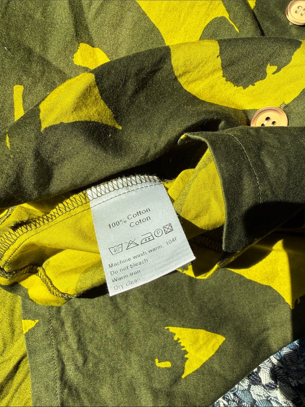 BOGO Marimekko for Anthropologie Olive and Lime Green Abstract Print Mini Skirt - Picture 6 of 7